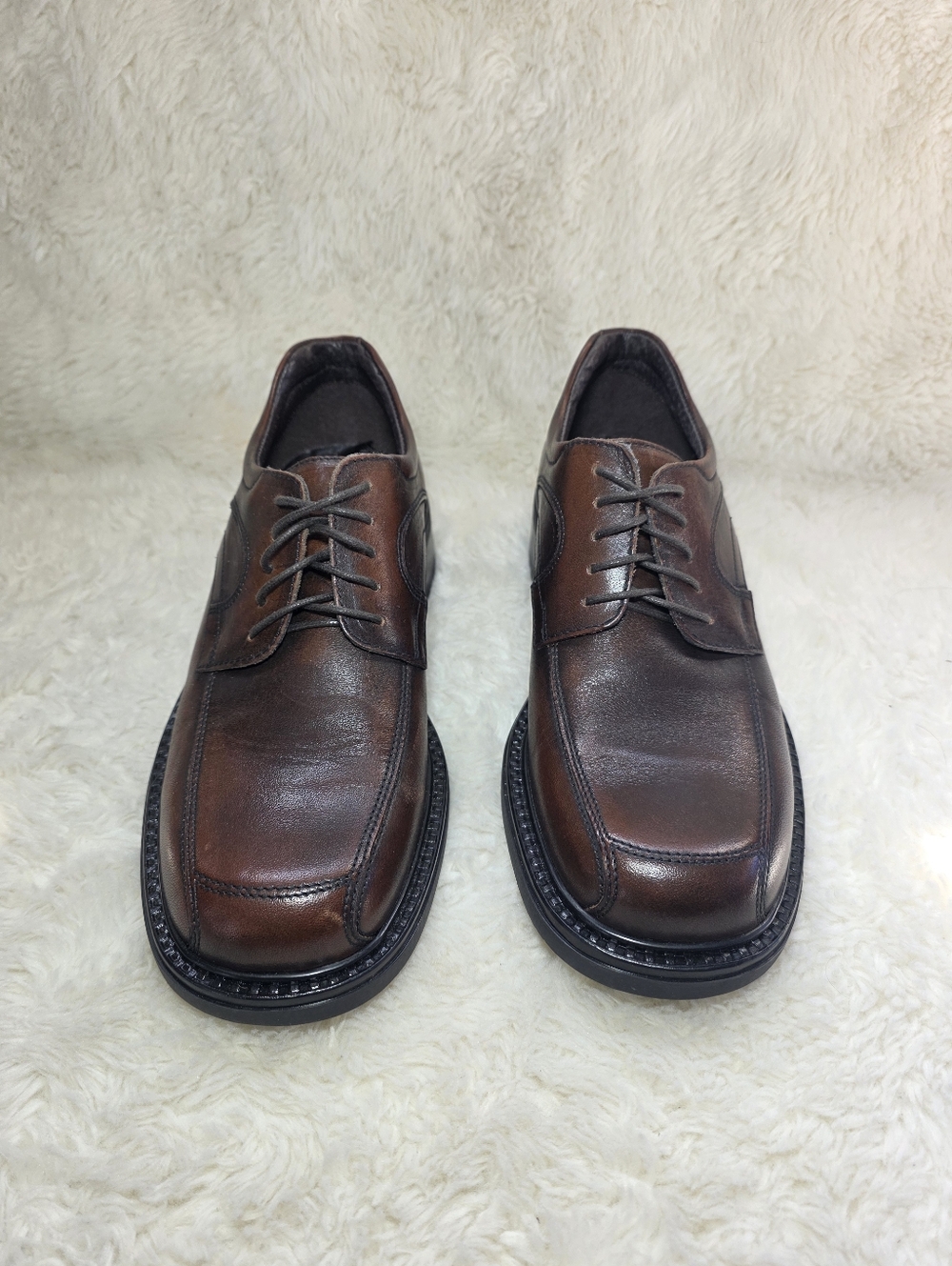 VTG G.H. Bass Made in Italy Vintage Leather Bike Toe Oxfords Size 7.5m NWOT